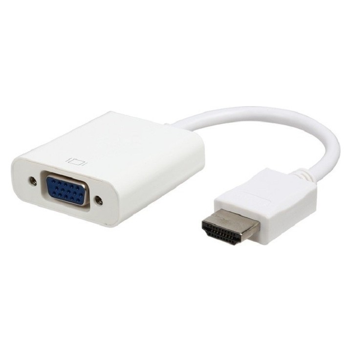 De Tech Μετατροπέας HDMI male σε VGA female Λευκό (18153)