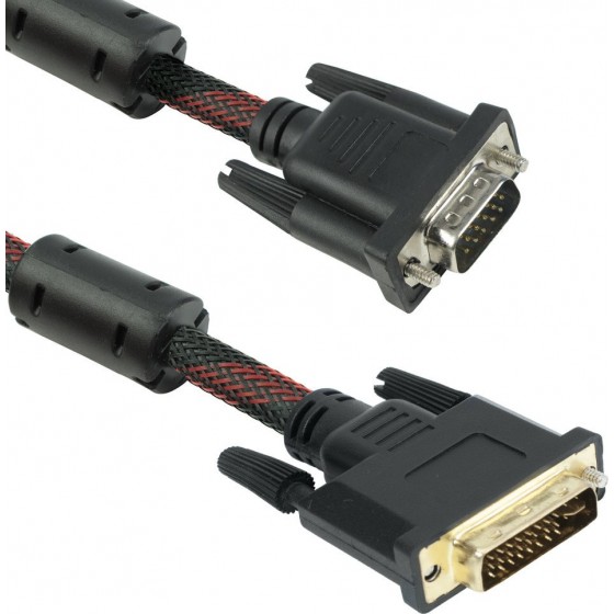 De Tech Cable DVI-I male - VGA male 1.5m (18246)