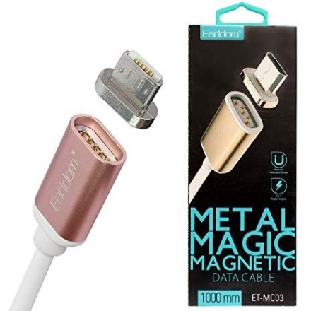 Earldom Magnetic / Regular USB 2.0 to micro USB Cable Silver 1m (ET-MC03)