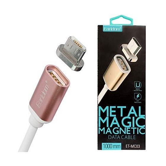 Earldom Magnetic / Regular USB 2.0 to micro USB Cable Silver 1m (ET-MC03)