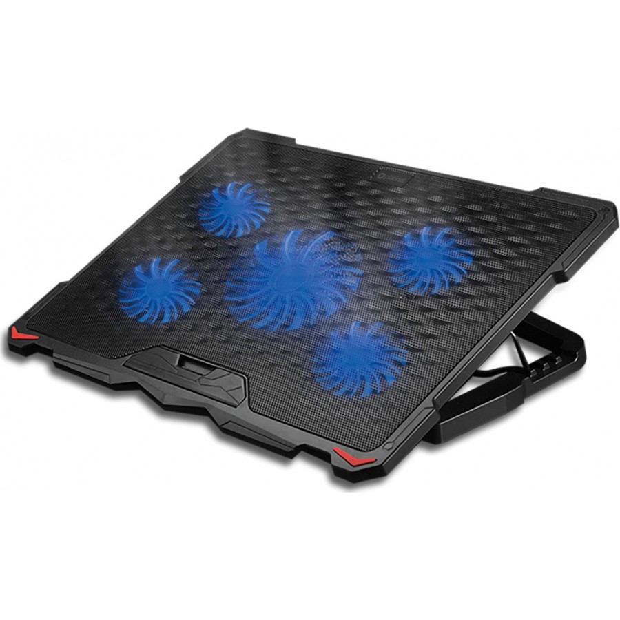 Omega Cooling Pad για Laptop έως 18" με 5 Ανεμιστήρες και Φωτισμό (PLCP5FB)