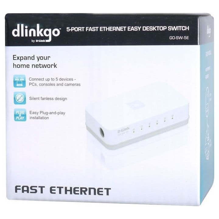 D-Link GO-SW-5E Unmanaged L2 Switch με 5 Θύρες Ethernet 10/100/1000