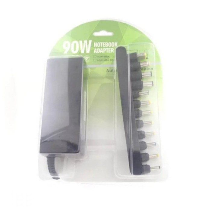 Universal Φορτιστής Laptop 90W με Καλώδιο Τροφοδοσίας και με 12 σετ βυσμάτων