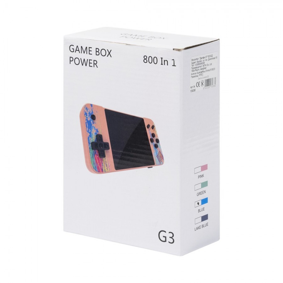 Φορητή κονσόλα παιχνιδιών No brand G3, 3.5", 800 Ενσωματωμένα παιχνίδια, ροζ, μπλἐ (13036)