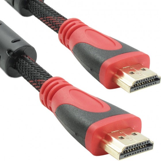 De Tech HDMI 1.4 Braided Cable HDMI male - HDMI male 25m Κόκκινο (18312)