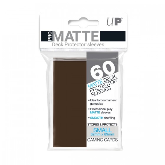 Brown Pro Matte Small Deck Protectors προστατευτικές θήκες χρώμα καφέ 60τμ mat