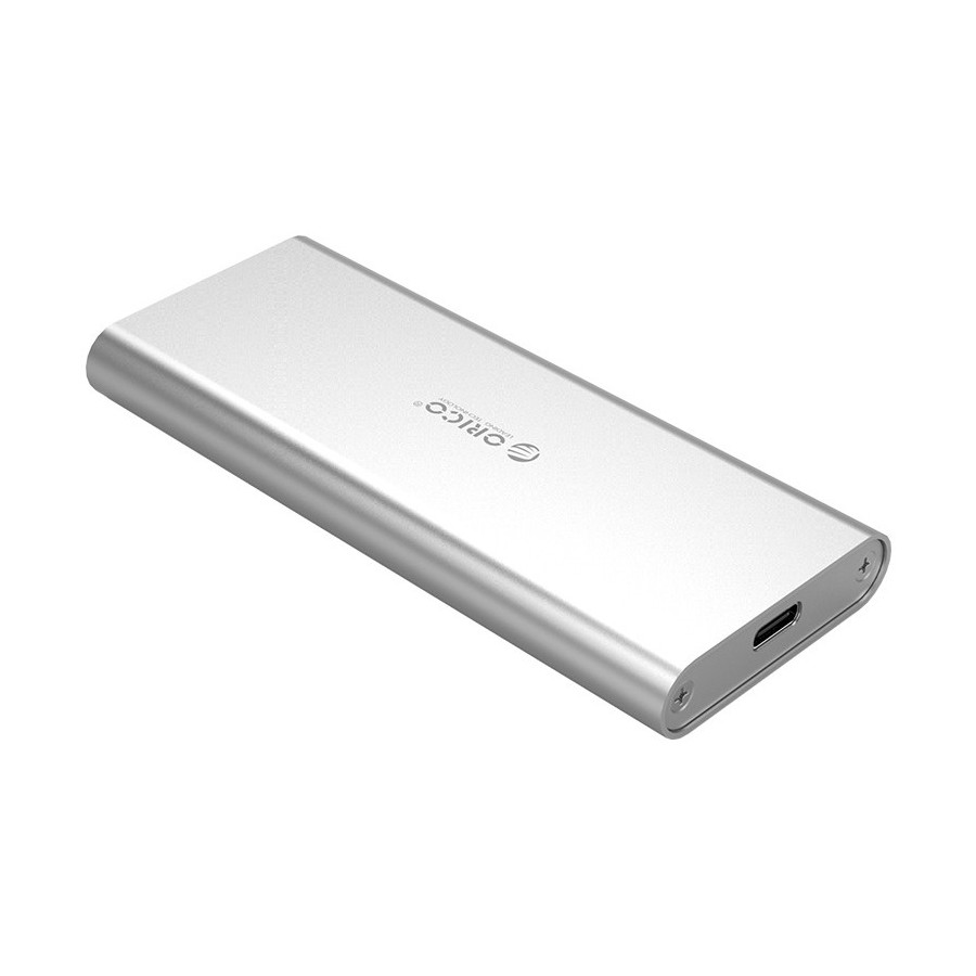 ORICO θήκη για Μ.2 B key SSD M2G-C3, USB 3.1, έως 2TB, ασημί