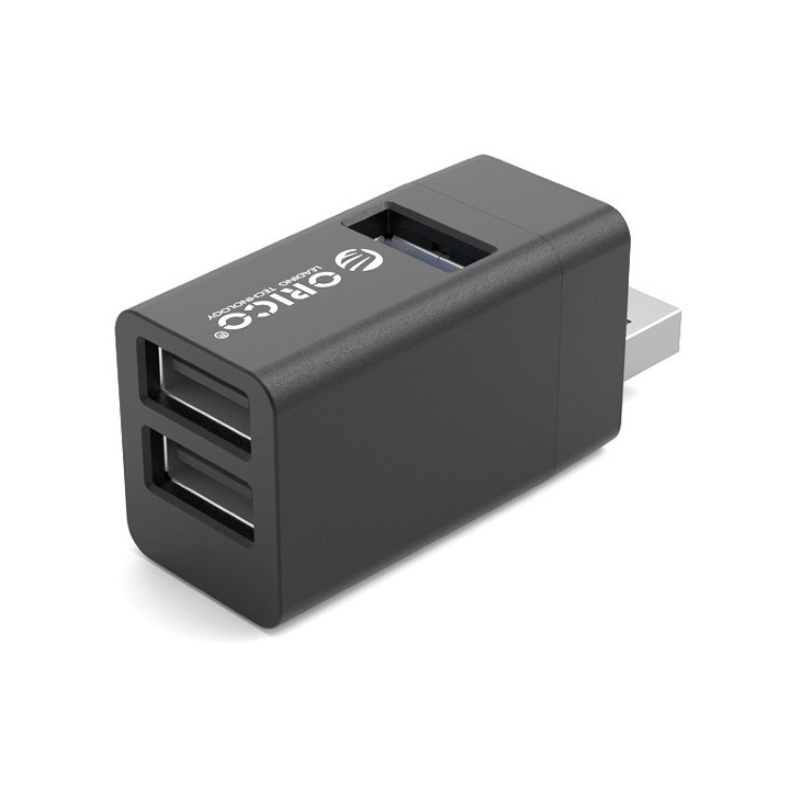 ORICO mini USB hub MINI-U32L, 3x USB ports, μαύρο