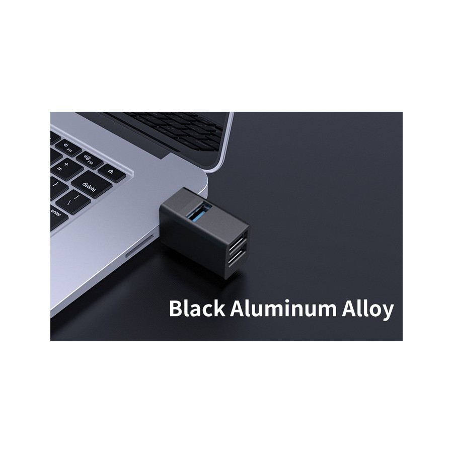 ORICO mini USB hub MINI-U32L, 3x USB ports, μαύρο