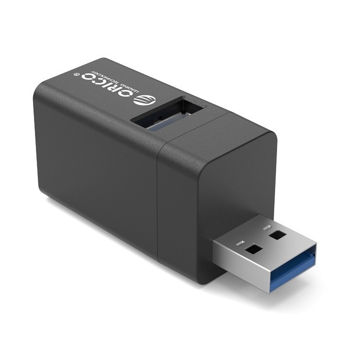 ORICO mini USB hub MINI-U32L, 3x USB ports, μαύρο
