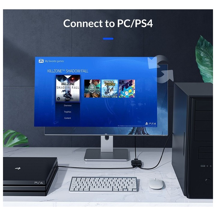 ORICO bi-directional HDMI switch HS2-A1, 4K/60Hz, γκρι