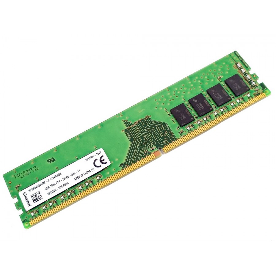 Kingston 8GB PC4-21300 DDR4-2666MHz non-ECC Unbuffered CL19 UDIMM 1.2V Single-Rank Memory Module(HP26D4U9S8ME-8)