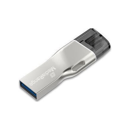 MediaRange USB 3.0 Combo Flash Drive with Apple Lightning plug 16GB (MR981)