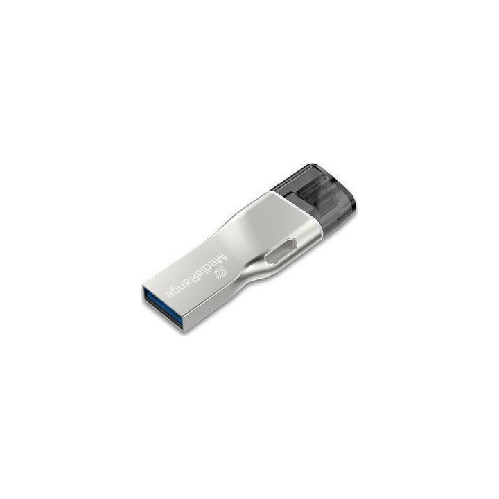 MediaRange USB 3.0 Combo Flash Drive with Apple Lightning plug 16GB (MR981)