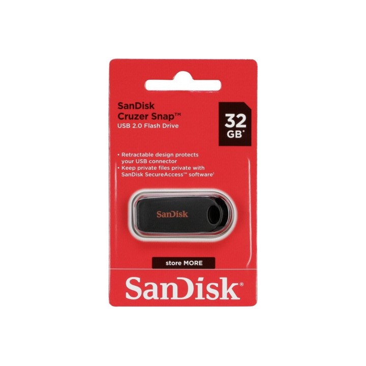 SanDisk Cruzer Snap 32GB USB 2.0 (SDCZ62-032G-G35) (SANSDCZ62-032G-G35)