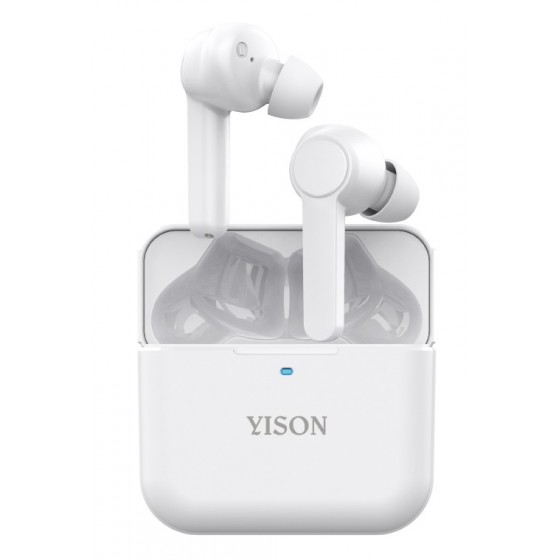 YISON earphones με θήκη φόρτισης T5, True Wireless, λευκά