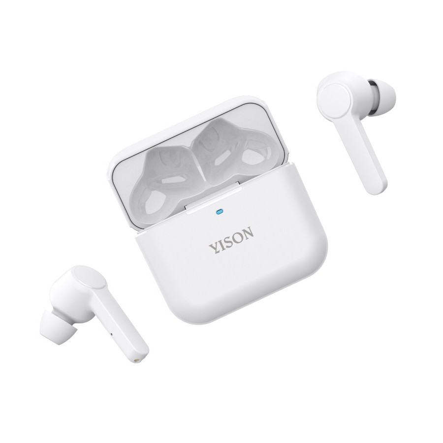 YISON earphones με θήκη φόρτισης T5, True Wireless, λευκά