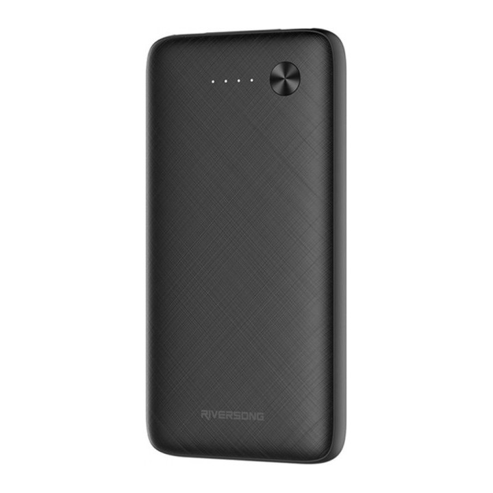 Riversong Horizon 10 Power Bank 10000mAh με 2 Θύρες USB-A Μαύρο(PB30-B)