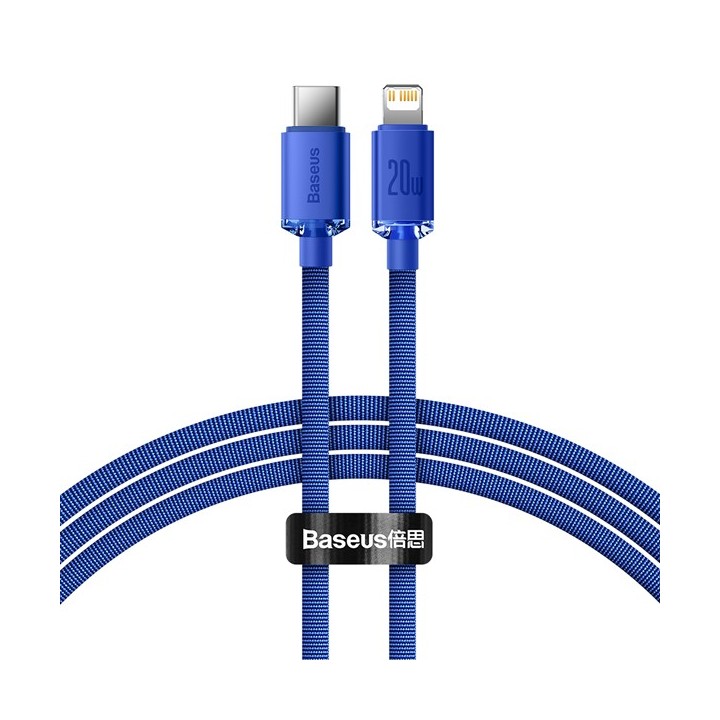 Baseus Crystal Shine Series Cable Type-C to Lightning 20W 1.2m Blue( CAJY000203)