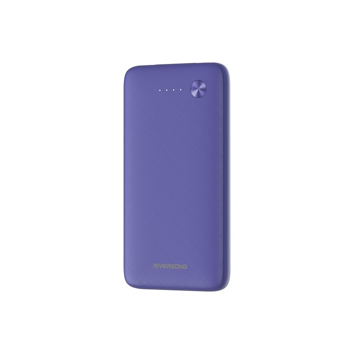 Riversong Horizon 10 Power Bank 10000mAh με 2 Θύρες USB-A Μωβ(PB30PU)