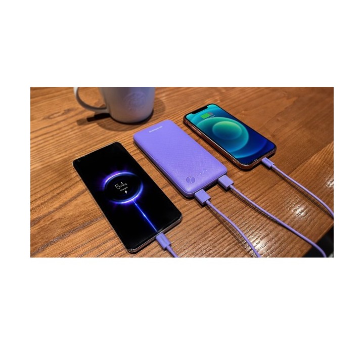 Riversong Horizon 10 Power Bank 10000mAh με 2 Θύρες USB-A Μωβ(PB30PU)