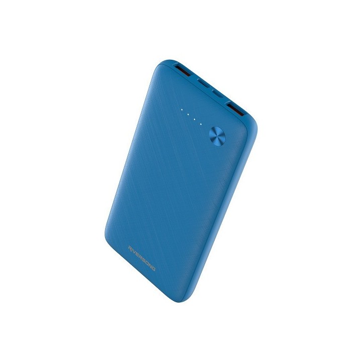 Riversong Horizon 10 Power Bank 10000mAh με 2 Θύρες USB-A Μπλε(PB30BL)