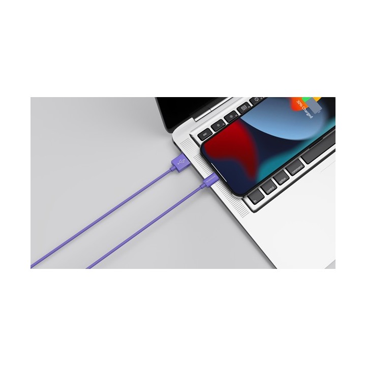Riversong Lotus 08 USB to Lightning Cable Μωβ 1.2m (CL71PU)