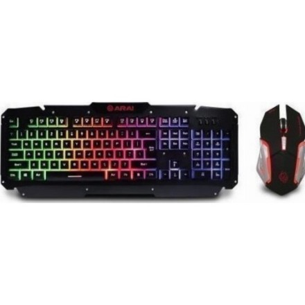 Zeroground KB-1700GUMS Arai Σετ Gaming Πληκτρολόγιο με RGB φωτισμό & Ποντίκι (Αγγλικό US)