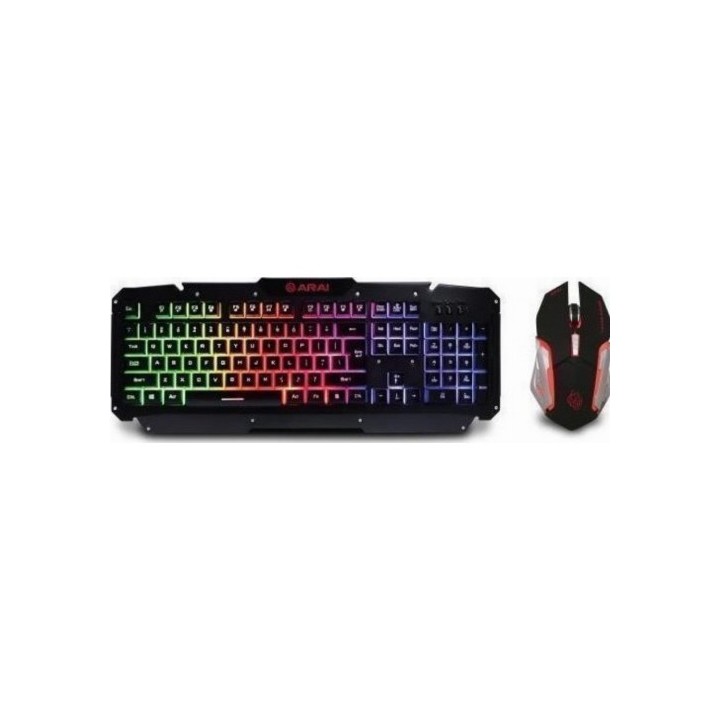 Zeroground KB-1700GUMS Arai Σετ Gaming Πληκτρολόγιο με RGB φωτισμό & Ποντίκι (Αγγλικό US)