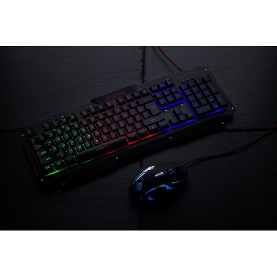 Zeroground KB-1700GUMS Arai Σετ Gaming Πληκτρολόγιο με RGB φωτισμό & Ποντίκι (Αγγλικό US)