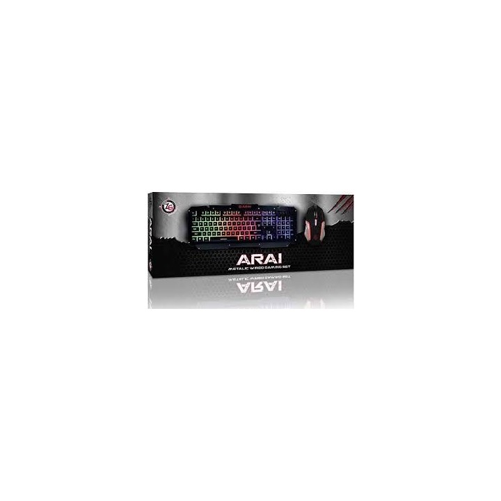 Zeroground KB-1700GUMS Arai Σετ Gaming Πληκτρολόγιο με RGB φωτισμό & Ποντίκι (Αγγλικό US)