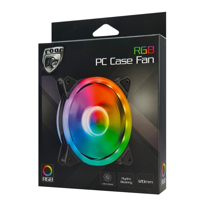 Roar RR-0016 Case Fan 120mm με RGB Φωτισμό και Σύνδεση 3-Pin / 4-Pin Molex