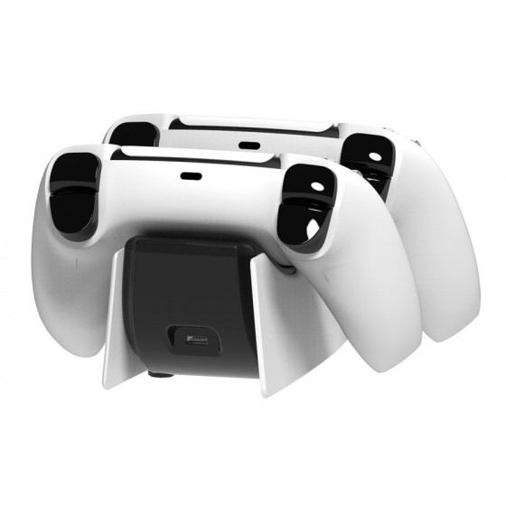 Roar Βάση Φόρτισης Gamepad για 2x PS5 DualSense Λευκό/Μαύρο(RR-0020)