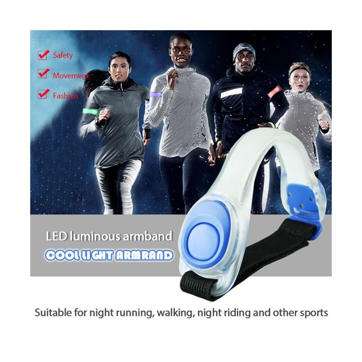 LED armband BIKE-0040, 2 λειτουργίες, 18.5 x 4cm, μπλε