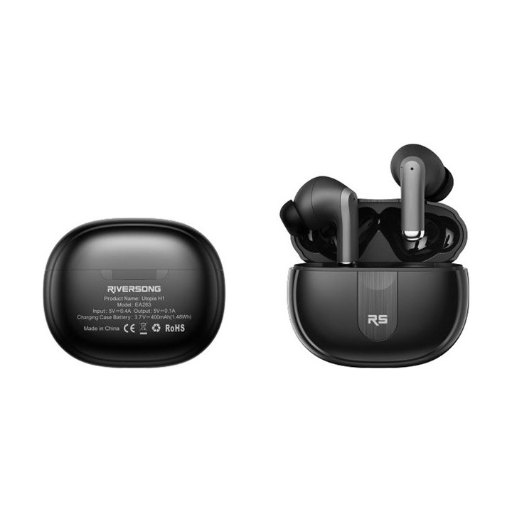 Riversong True Wireless Earphones Utopia H1 Black(EA263)