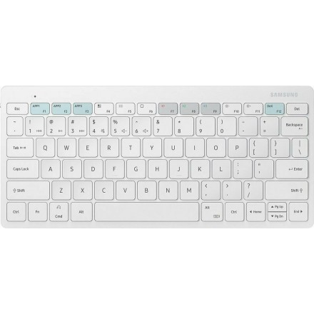 Samsung Multi Trio Ασύρματο Bluetooth Πληκτρολόγιο Αγγλικό US Λευκό(EJ-B3400UWEGEU)