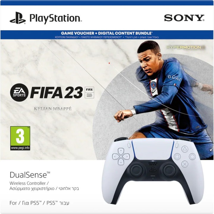 Sony DualSense & FIFA 23 (Voucher Bundle) Ασύρματο Gamepad για PS5 Λευκό