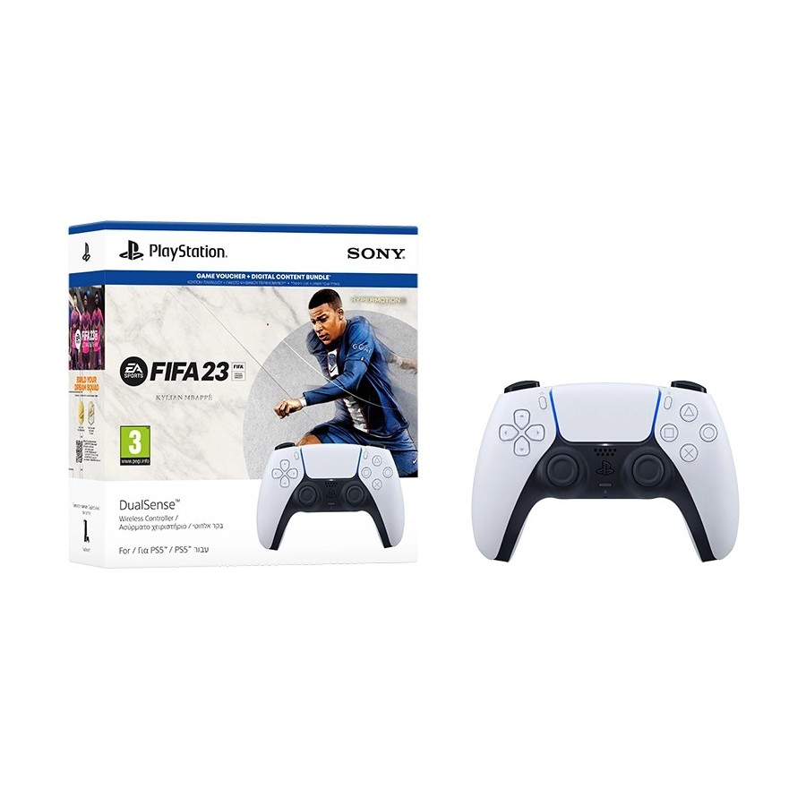 Sony DualSense & FIFA 23 (Voucher Bundle) Ασύρματο Gamepad για PS5 Λευκό