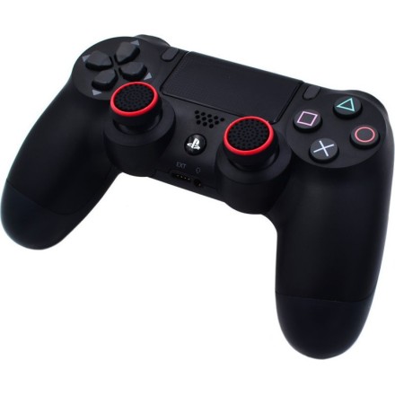Σετ Τάπες Σιλικόνης για Joystick Χειριστηρίων PS, PS2, PS3, PS4, XBOX ONE - Μαύρο, Κόκκινο 2τμχ