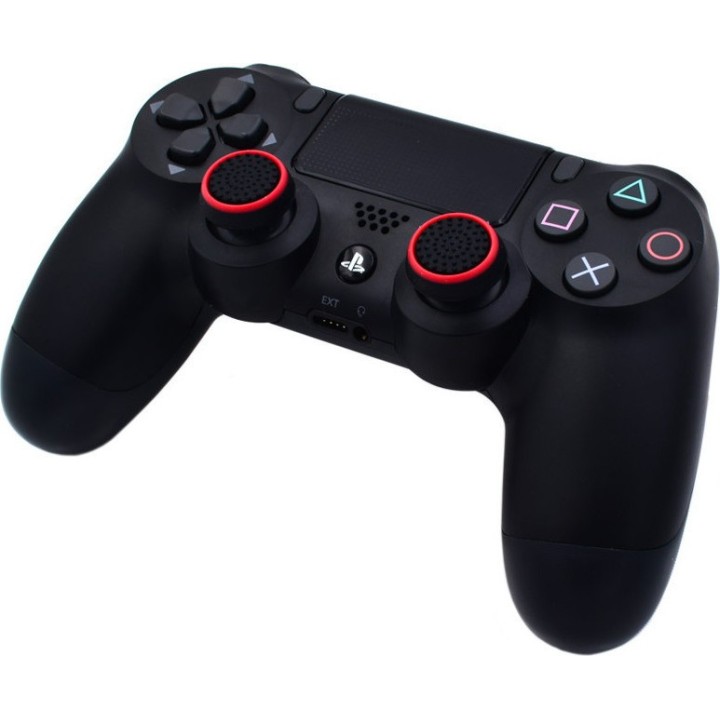 Σετ Τάπες Σιλικόνης για Joystick Χειριστηρίων PS, PS2, PS3, PS4, XBOX ONE - Μαύρο, Κόκκινο 2τμχ