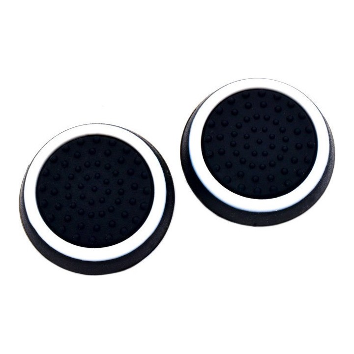 Σετ Τάπες Σιλικόνης για Joystick Χειριστηρίων PS, PS2, PS3, PS4, XBOX ONE - Μαύρο, Λευκό 2τμχ