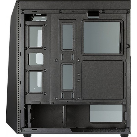 AEROCOOL PC case mid tower SHARD-G, 194x444x423.5mm, 4x RGB fan, μαύρο