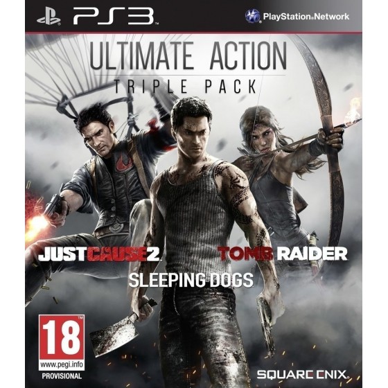 Ultimate Action Triple Pack (Just Cause 2/Sleeping Dogs/Tomb Raider) PS3 Game