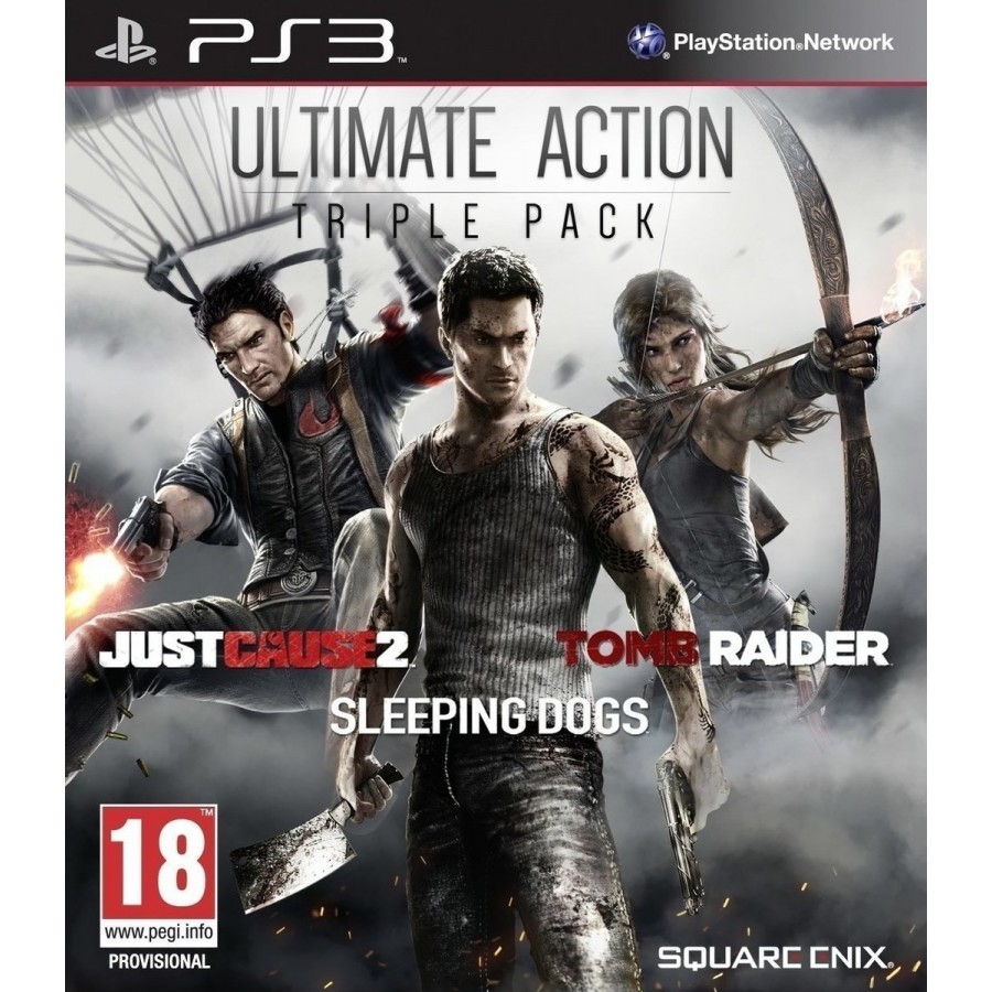 Ultimate Action Triple Pack (Just Cause 2/Sleeping Dogs/Tomb Raider) PS3 Game