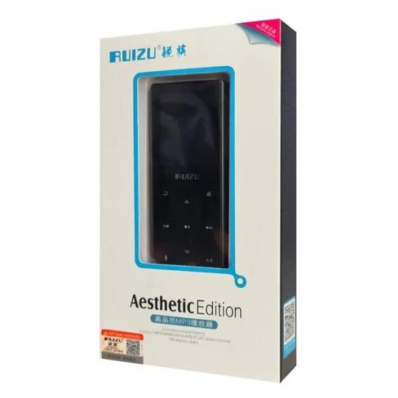 RUIZU MP3 player D51 με ηχείο, 1.8", 8GB, BT, ελληνικό μενού, μαύρο( D51-8GB)