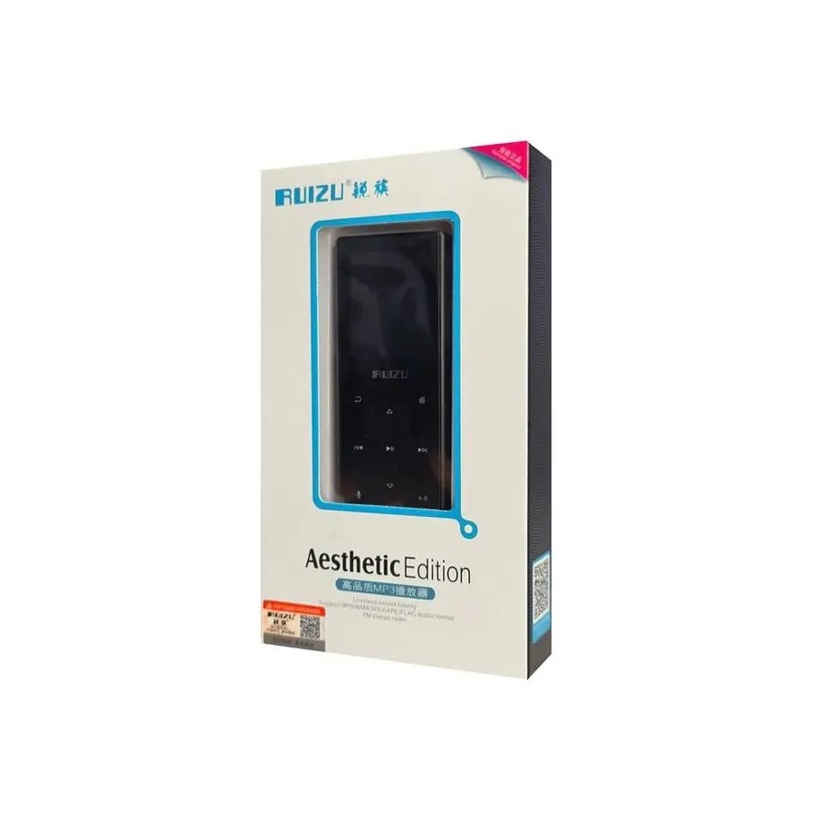 RUIZU MP3 player D51 με ηχείο, 1.8", 8GB, BT, ελληνικό μενού, μαύρο( D51-8GB)