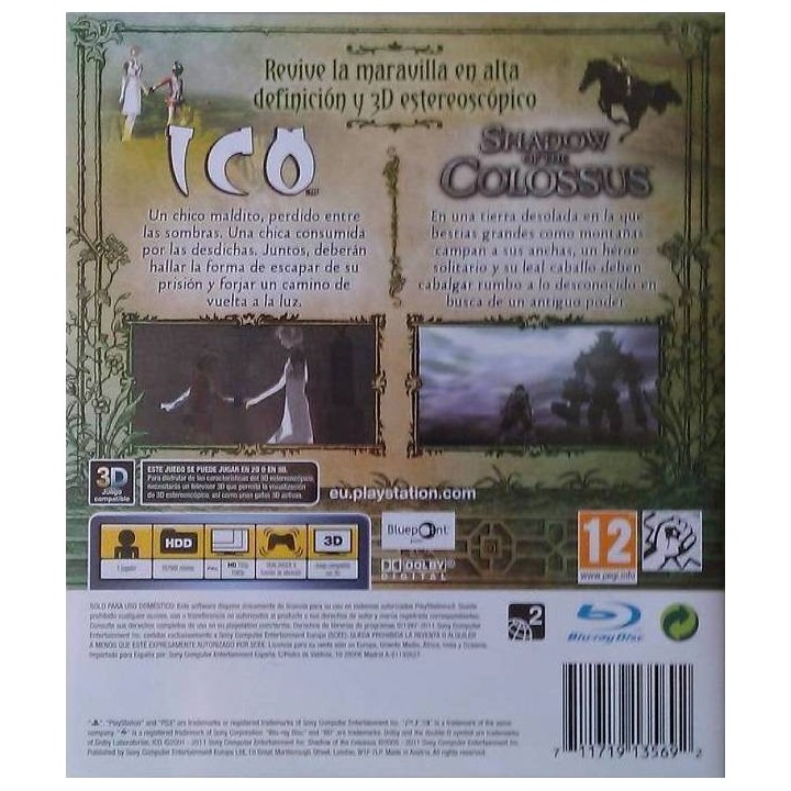 The ICO & Shadow of the Colossus Collection PS3 Game