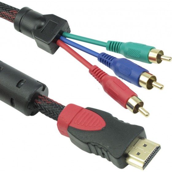 De Tech Cable HDMI male - 3x RCA male 1.8m (18188)