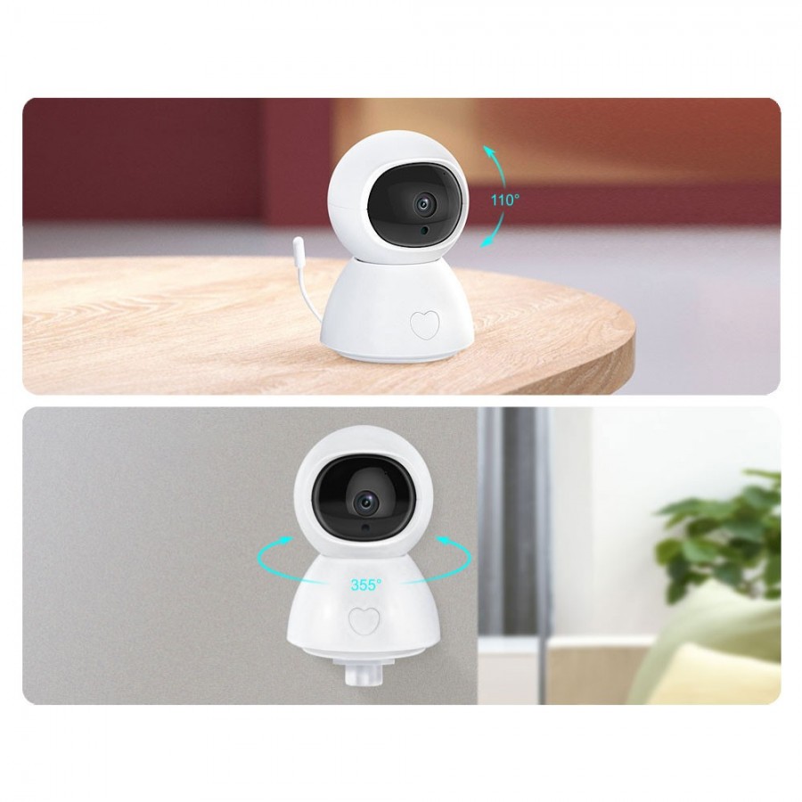 Smart security camera Tuya PST-BM289, Babyphone, 2.0Mp, Indoor, Wi-Fi, Tuya Smart, White (91026)