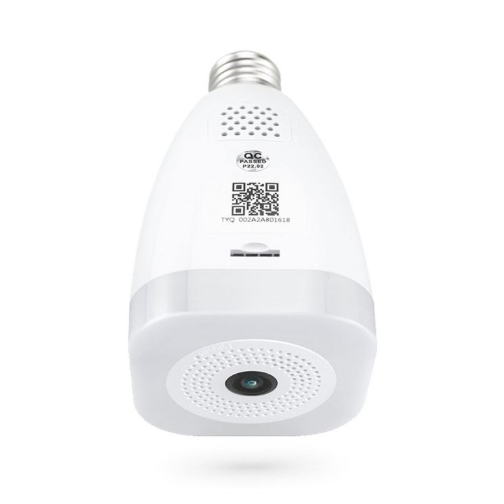 Smart security camera No brand PST-F30A-3MP, 3.0Mp, Fisheye, For socket E27, Wi-Fi, Tuya Smart, White(91030)